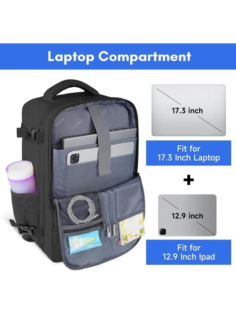 Travel Backpack for Men & Women | TSA-Approved 17.3
